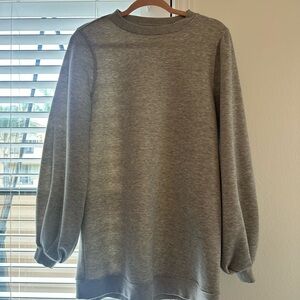 Lovers + Friends Gray Crewneck Sweater Dress